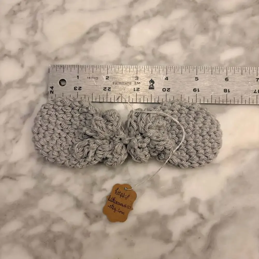 Crochet Baby Mittens Gray OS